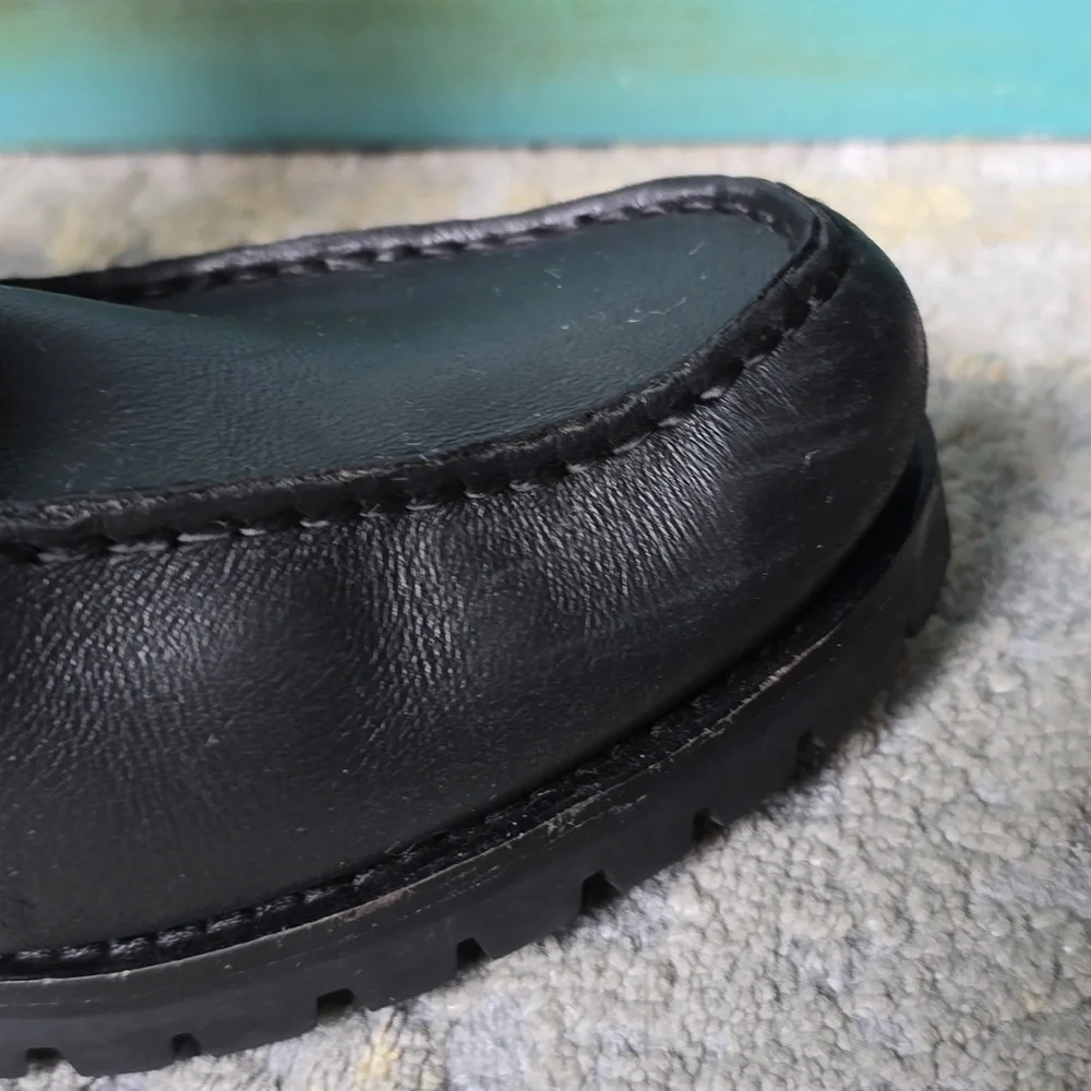 Polo by Ralph Lauren Black Leather Combat Boots